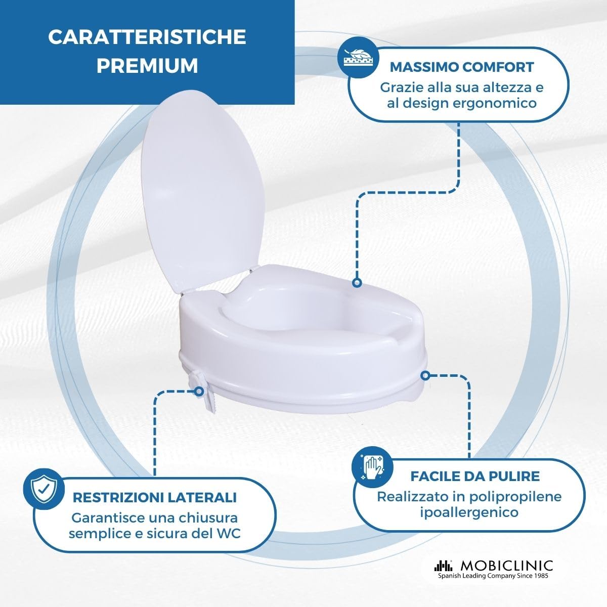 Mobiclinic®, Scaun de toaleta inaltat pentru varst