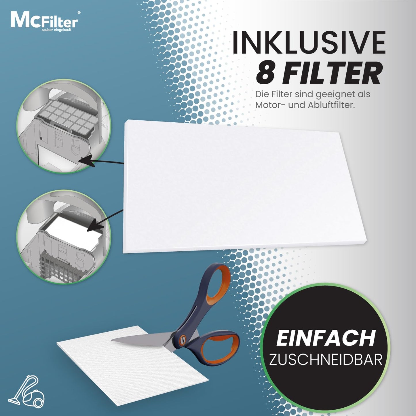 McFilter | 16 saci pentru aspiratoare potrivite pentru aspiratoarele din