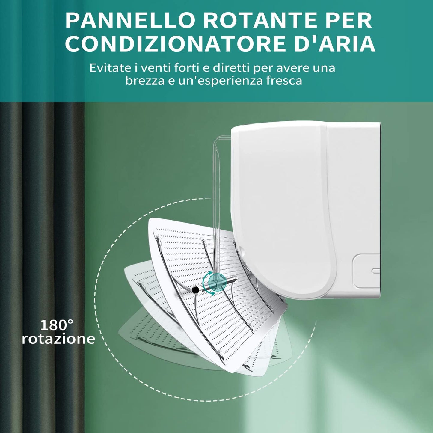 WISCLASS Deflector reglabil pentru parbriz aer conditionat pentru aer conditionat