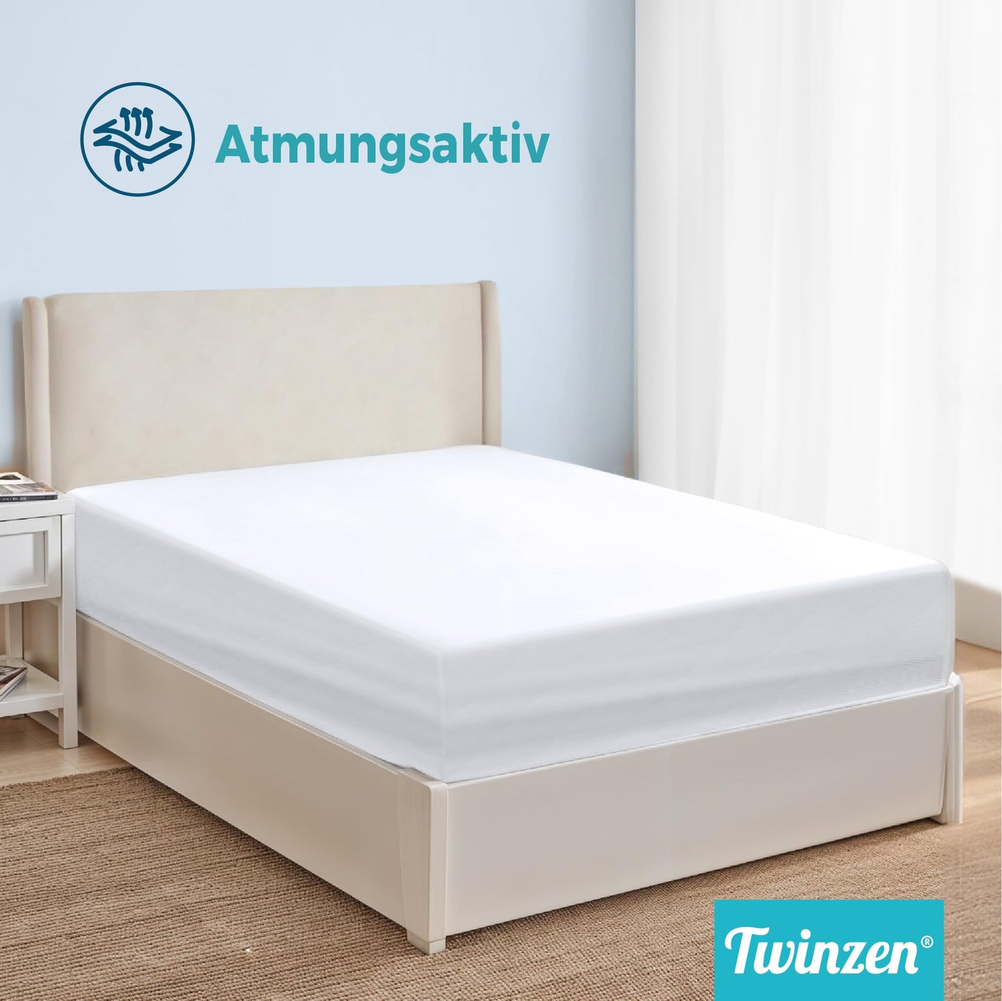 Twinzen - Protectie saltea 160x200 cm - Protectie impermeabila si