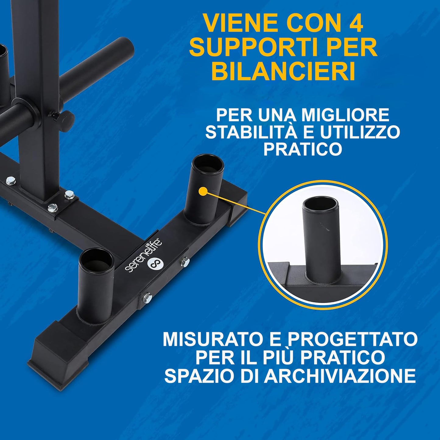 Suport de greutati SereneLife, capacitate de 367 kg, cadru rezistent