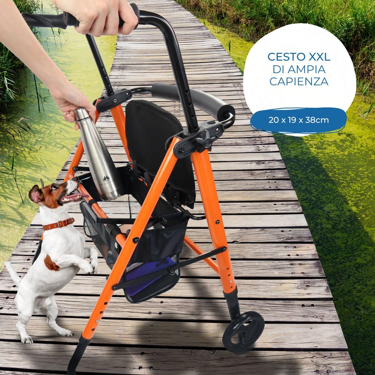 Mobiclinic®, Walker pentru batrani, negru, marca e