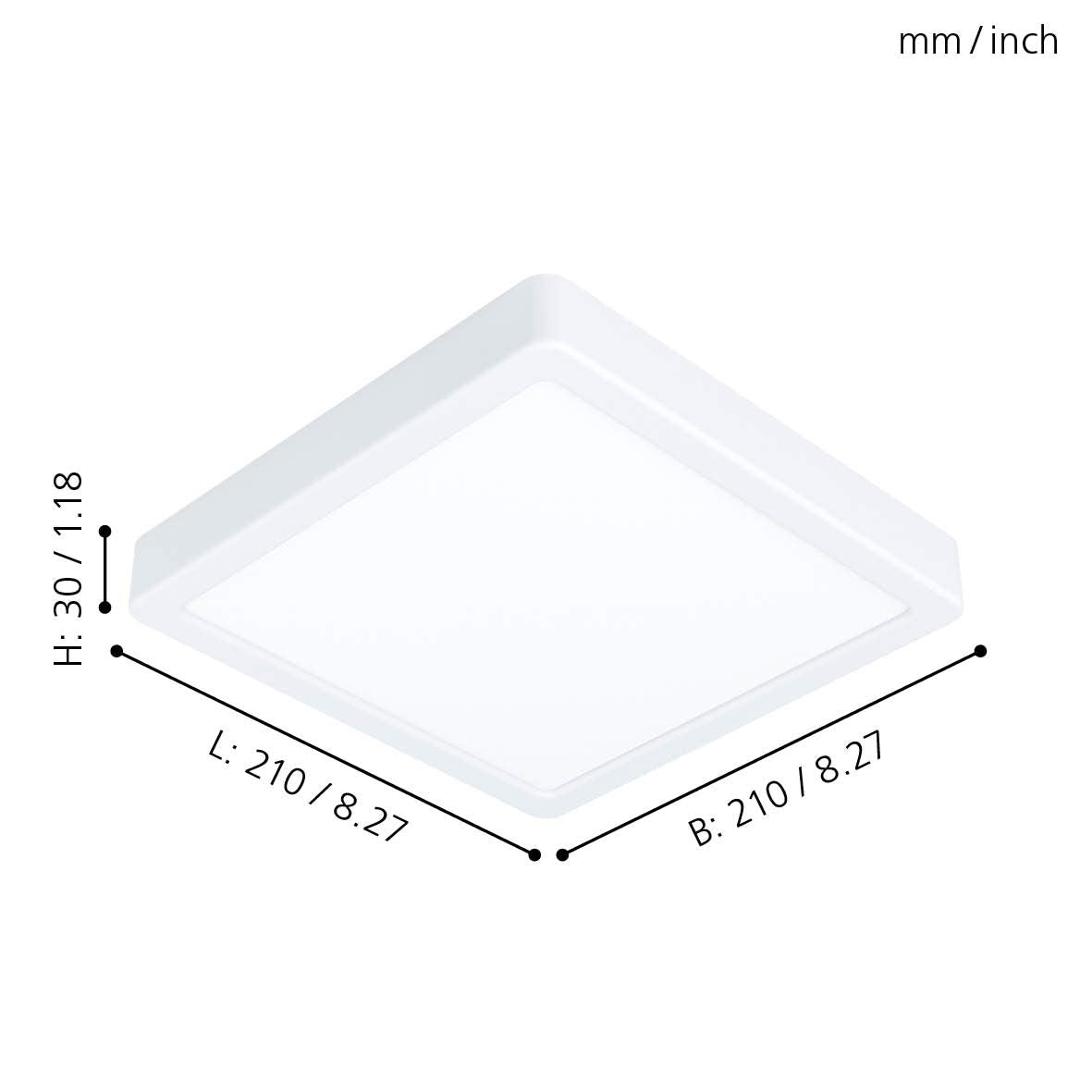 Lampa de tavan LED EGLO Fueva 5, L x l
