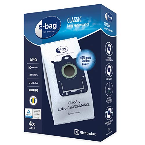 Set 4 saci pentru aspirator Electrolux, S-bag® Classic Long Performance, Filtrare excelenta,