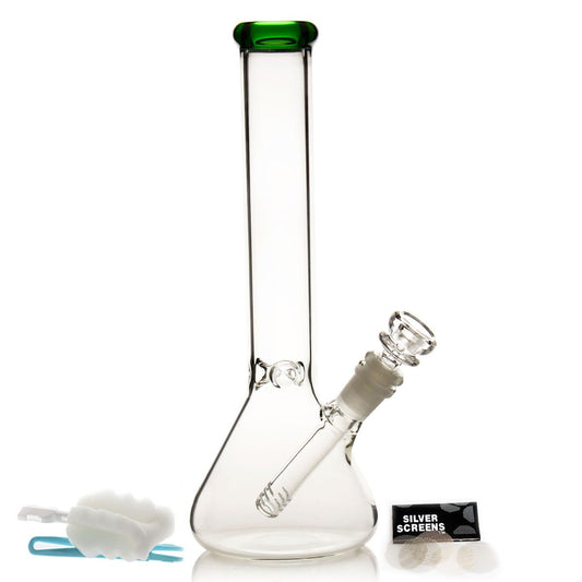 Bong de sticla pentru fumat 14,5 mm inaltime 26 cm