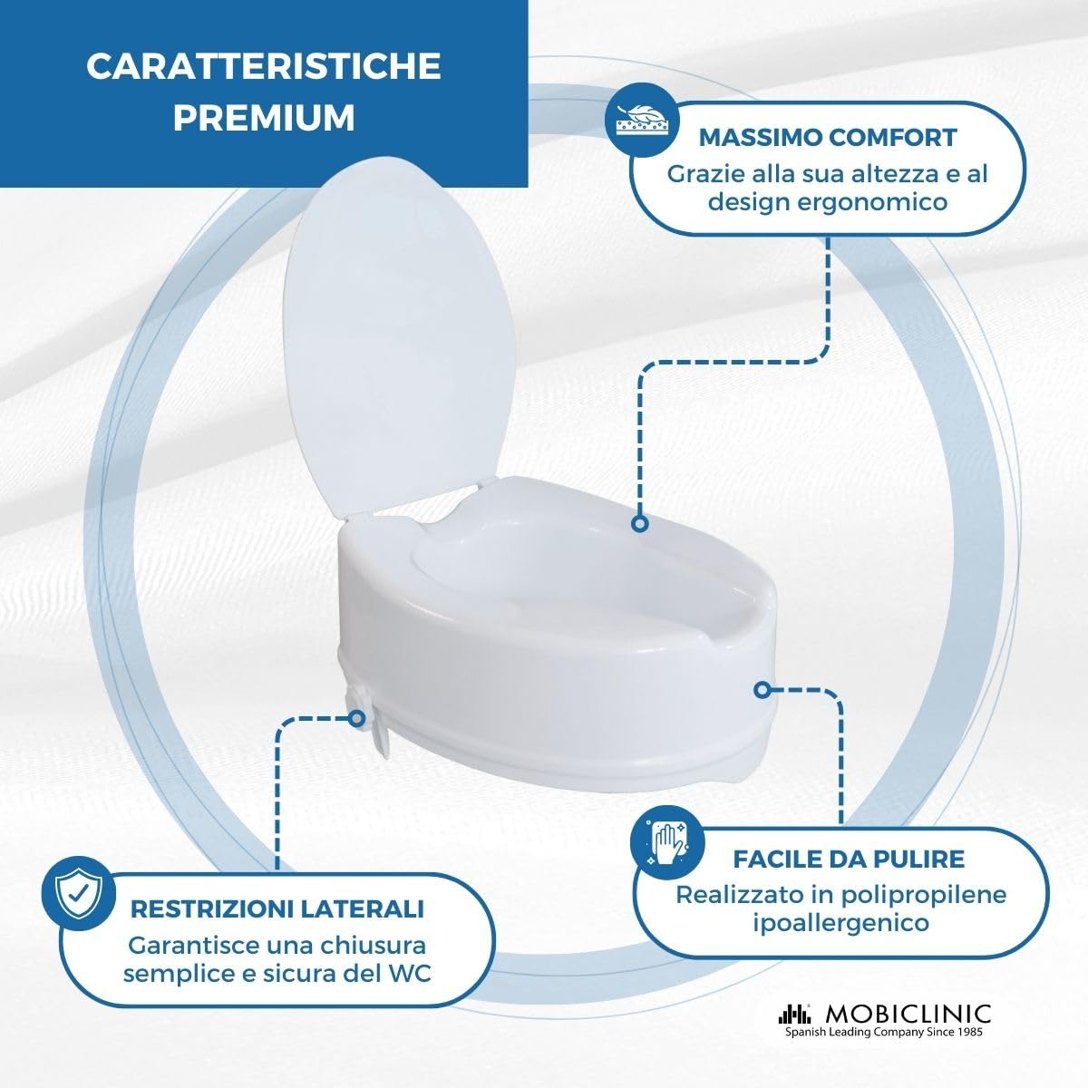 Mobiclinic, Scaun Toaleta Ridicat pentru Batrani,