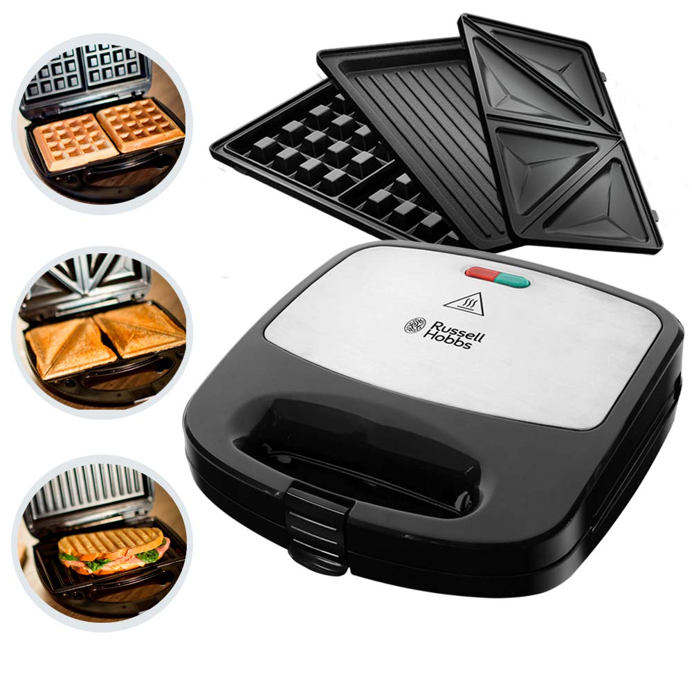 Russell Hobbs Croque Monsieur Maker [3 în 1 multifuncțional] Fiesta (mașină de