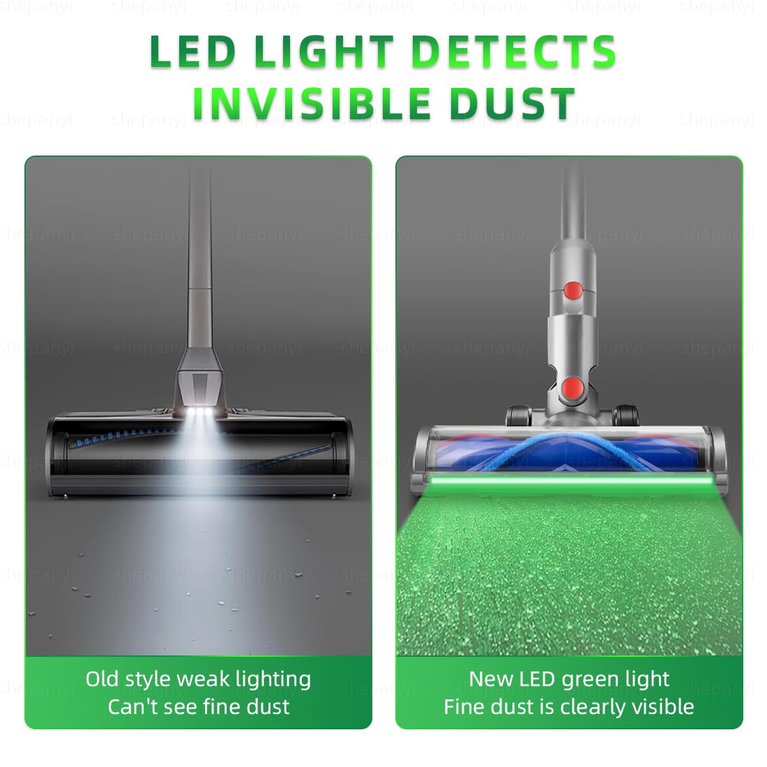 Perie LED shepanyi compatibila cu Dyson V12 Detect Slim. Piese