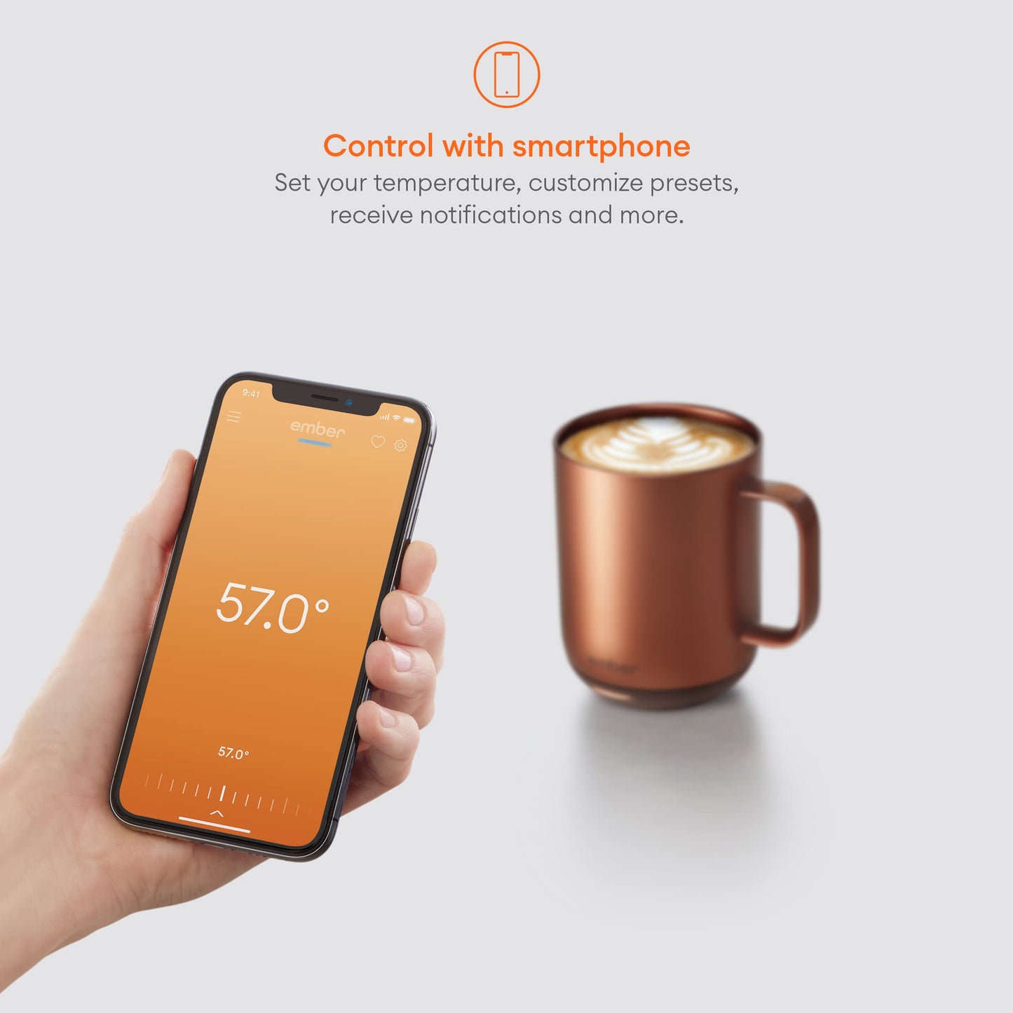 Ember Smart Mug 2 cu setare de temperatura -414 ml,