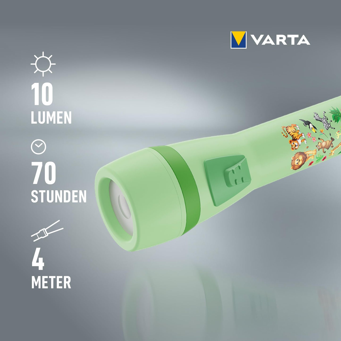 Lanterna Varta pentru copii, inclusiv 2 baterii AA, lumina pentru