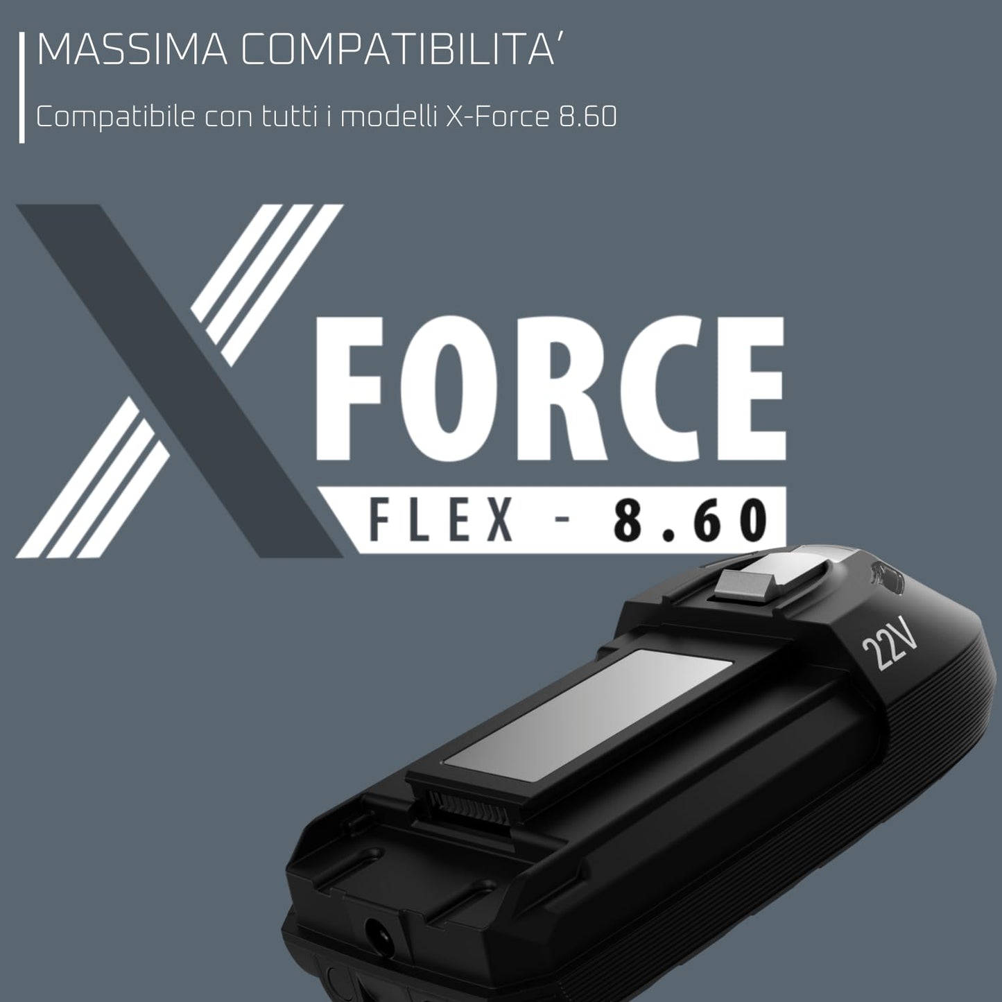 Baterie detasabila Rowenta ZR009700 22V pentru X-Force Flex 8.60, compatibila