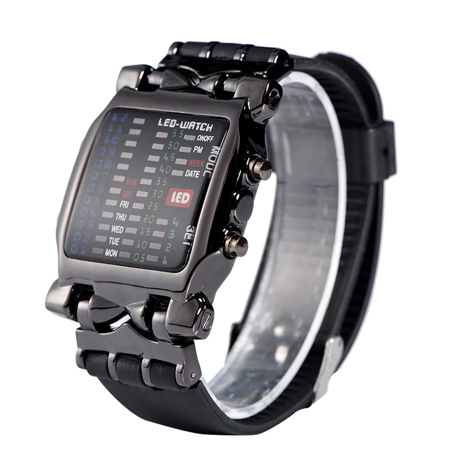 Ceas electronic LED Tyenaza, ceas impermeabil cu calendar electronic binar