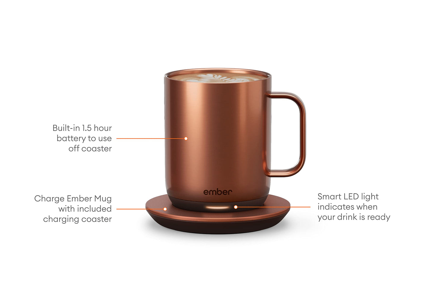 Ember Smart Mug 2 cu setare de temperatura -414 ml,