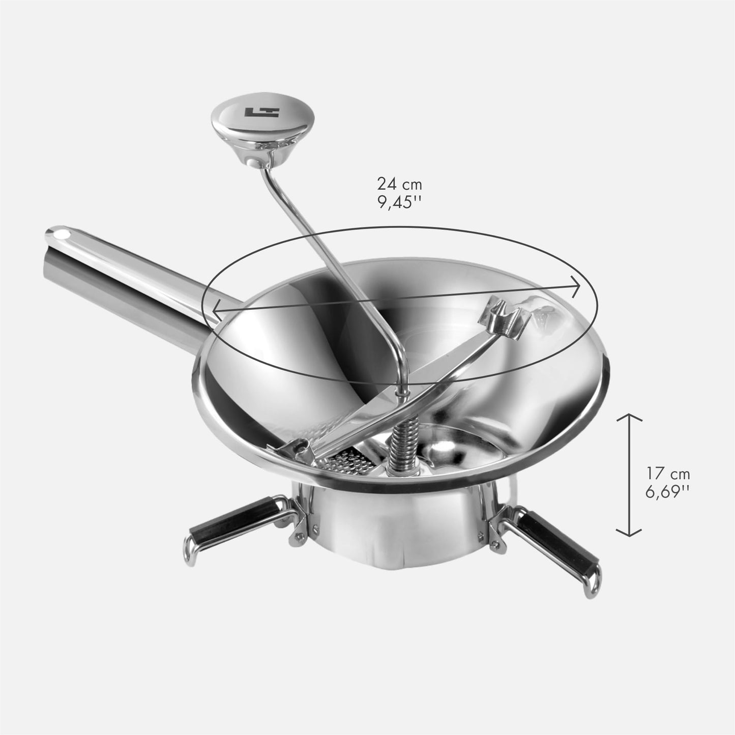 LA BONNE GRAINE - Moulin passe-légumes Ø 24 cm inox