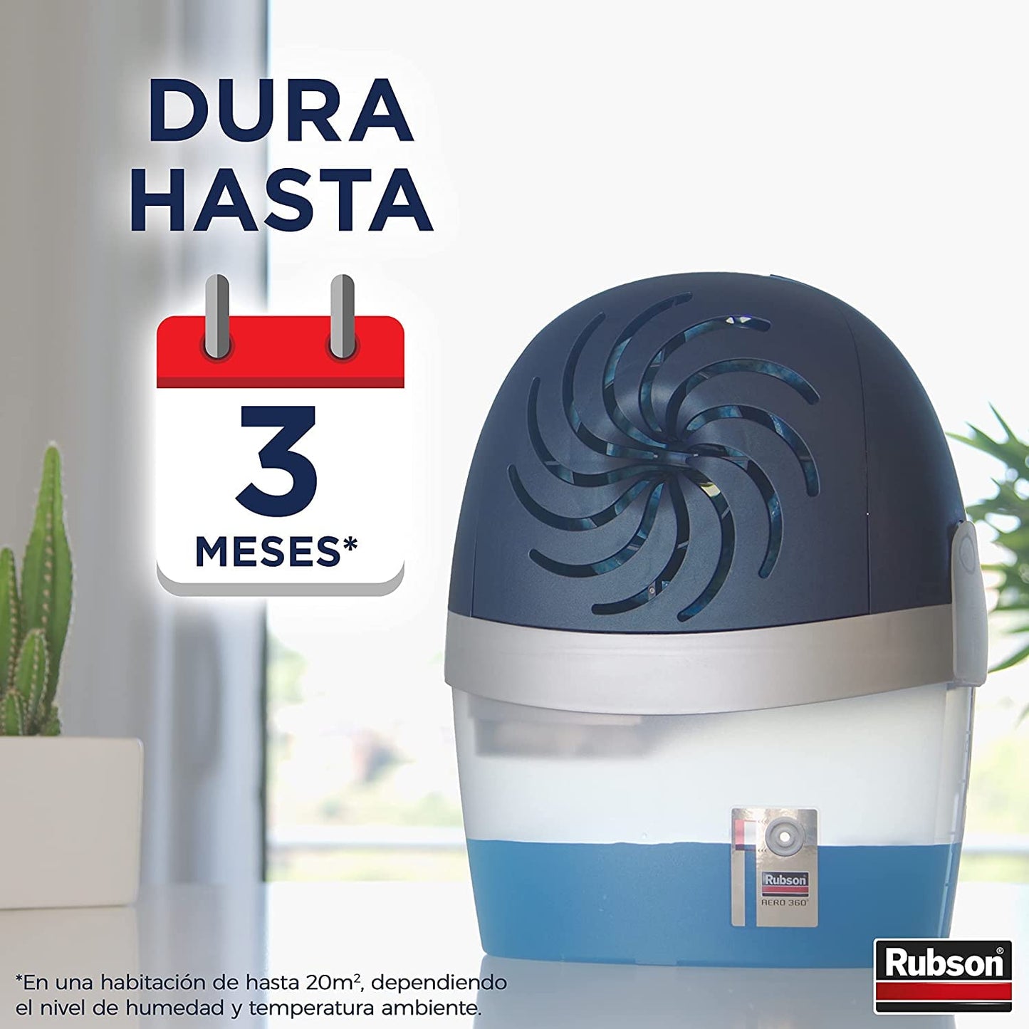 Dezumidificator reincarcabil Rubson AERO 360º, 1 unitate si 1 tableta