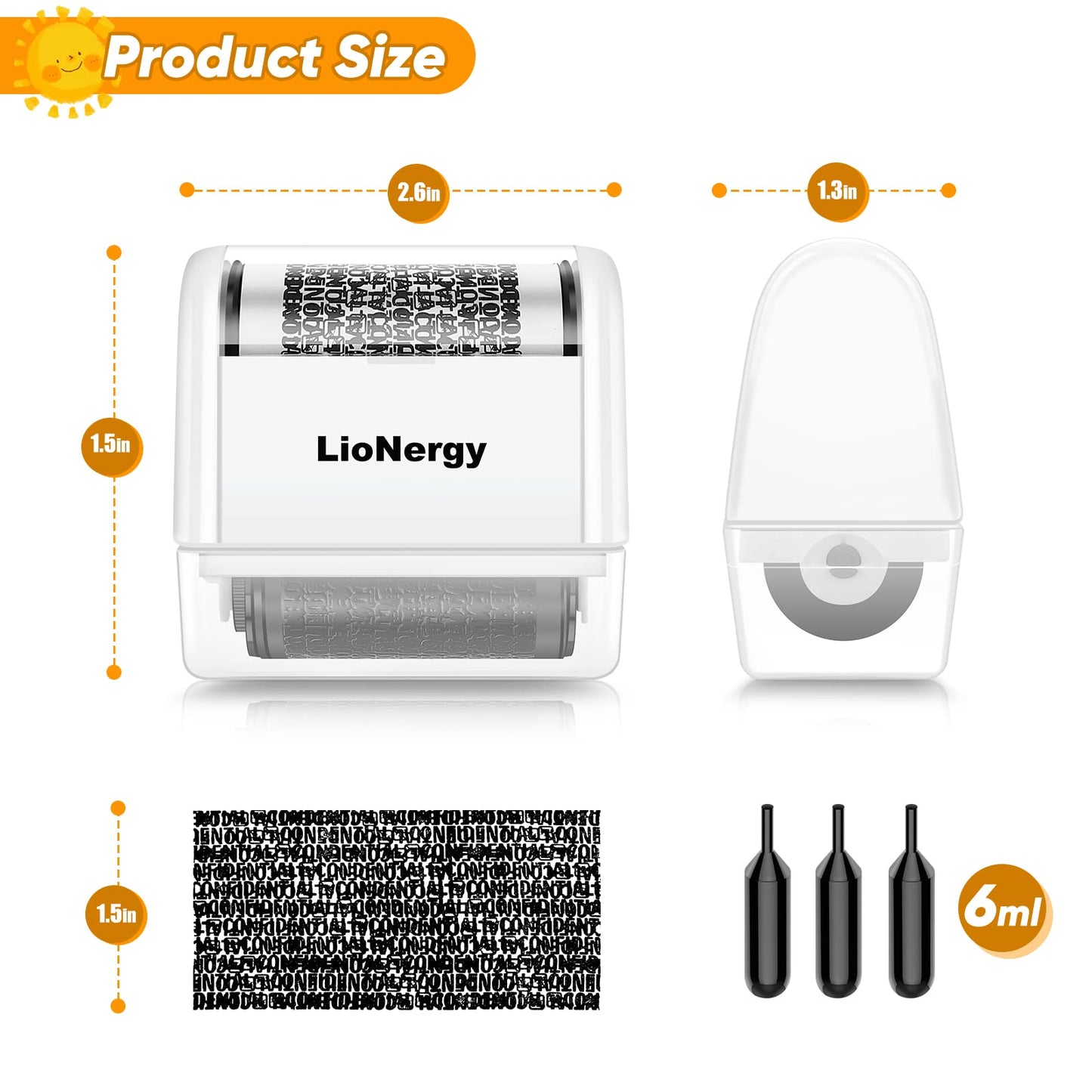 stampila cu rola de protectie a identitatii LioNergy 1,5 inchi