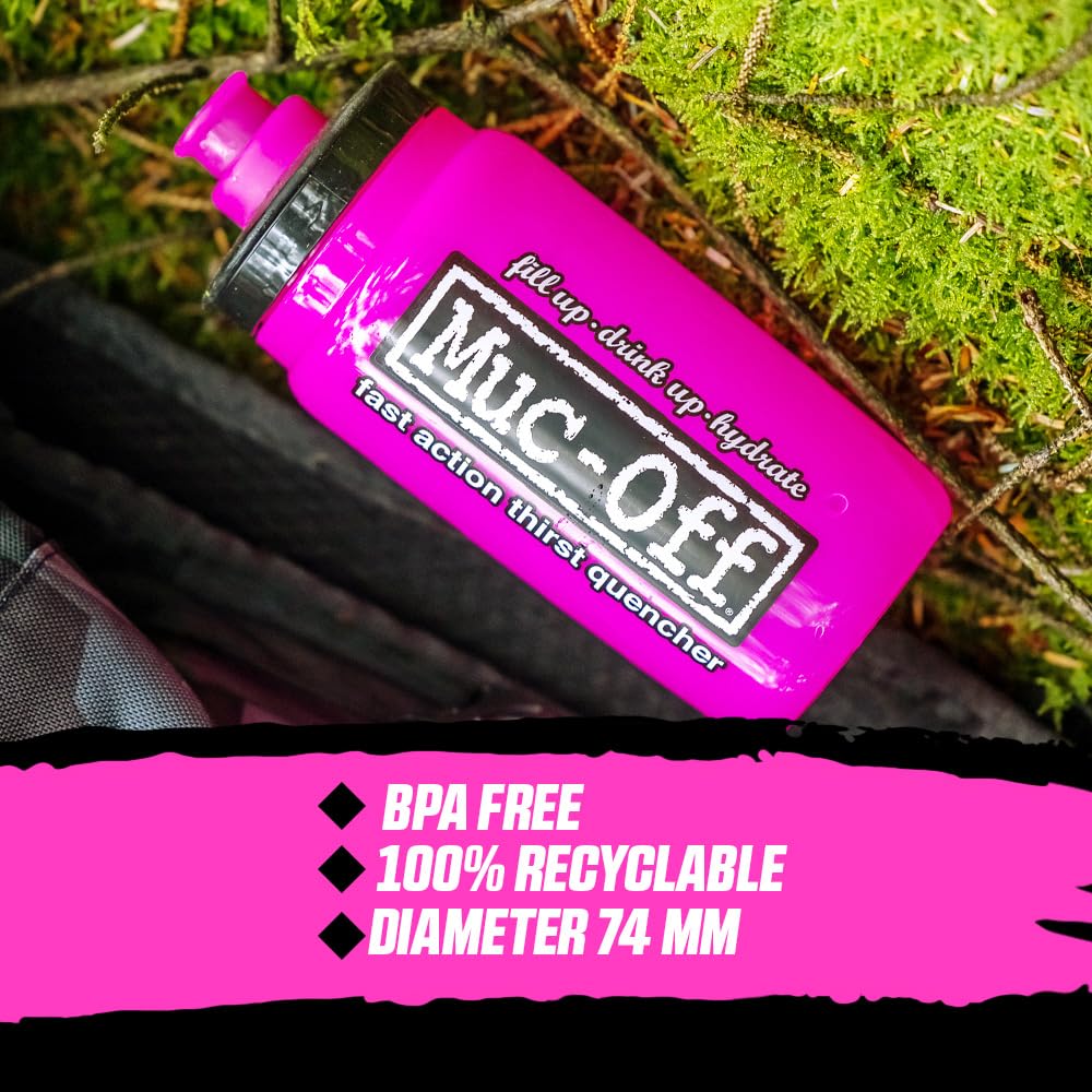 Sticla de apa Muc-Off Elite Fly, roz, 550 ml -