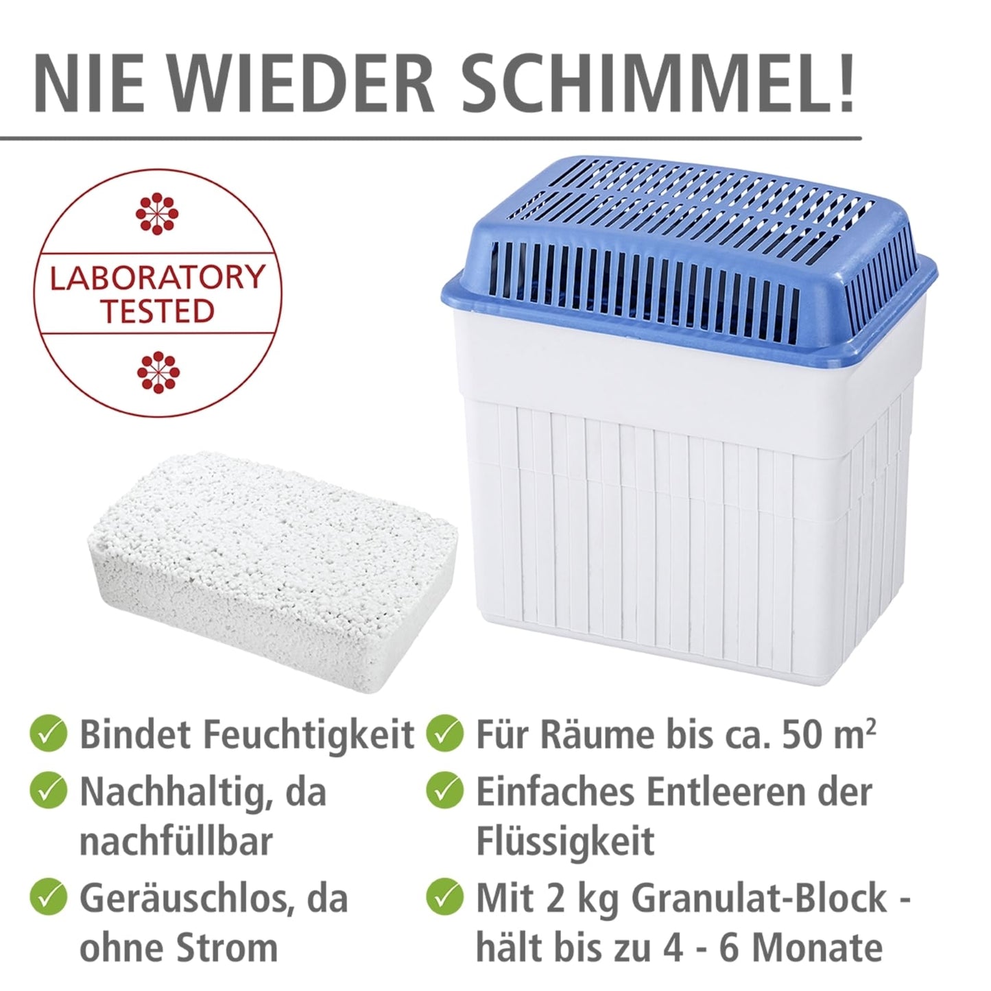 WENKO Dezumidificator de camera cu bloc de granule de 2