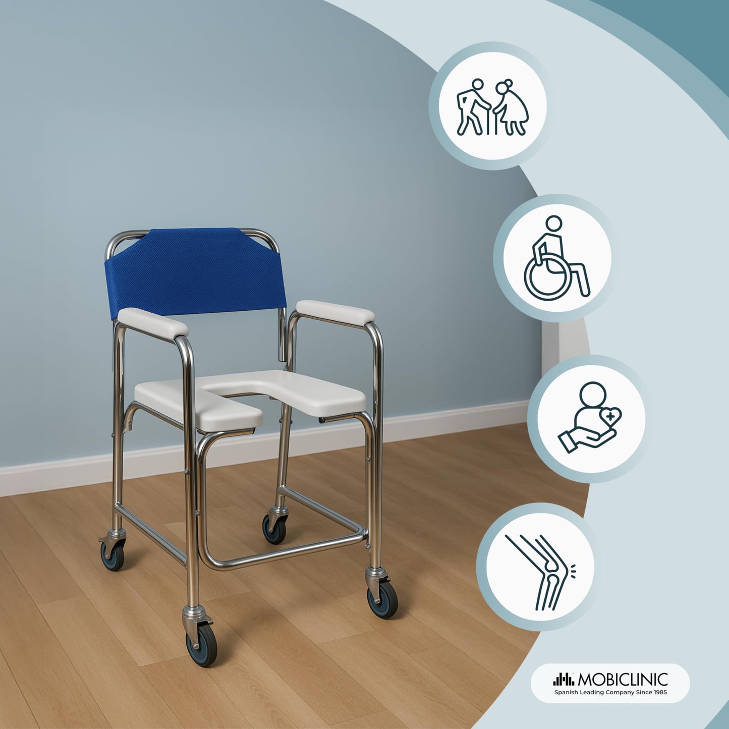 Mobiclinica, Scaun de toaleta cu roti, Manzanares,
