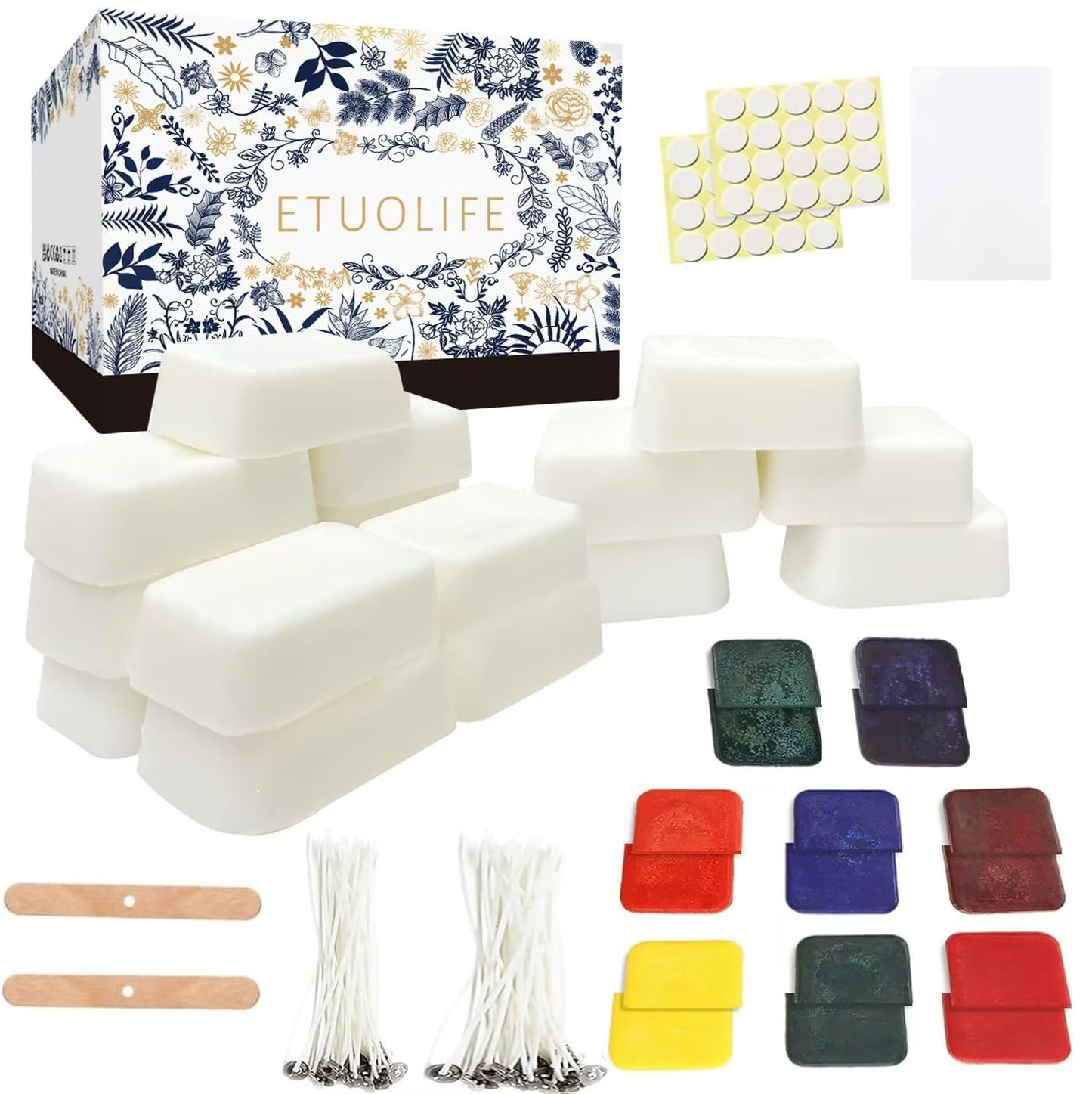 Kit DIY pentru confectionarea lumanarilor ETUOLIFE, pentru adulti, ceara de