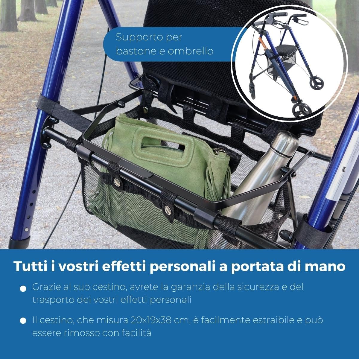 Mobiclinic®, Walker pentru varstnici, pliabil, uso