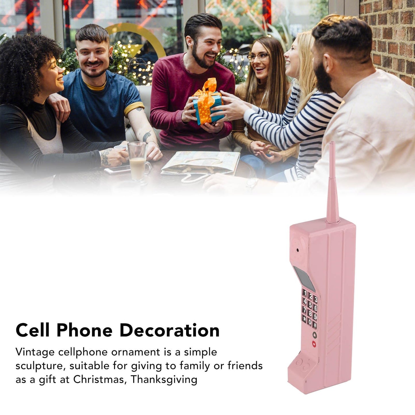 Ornament telefon mobil din caramida Focket, telefon mobil vintage din