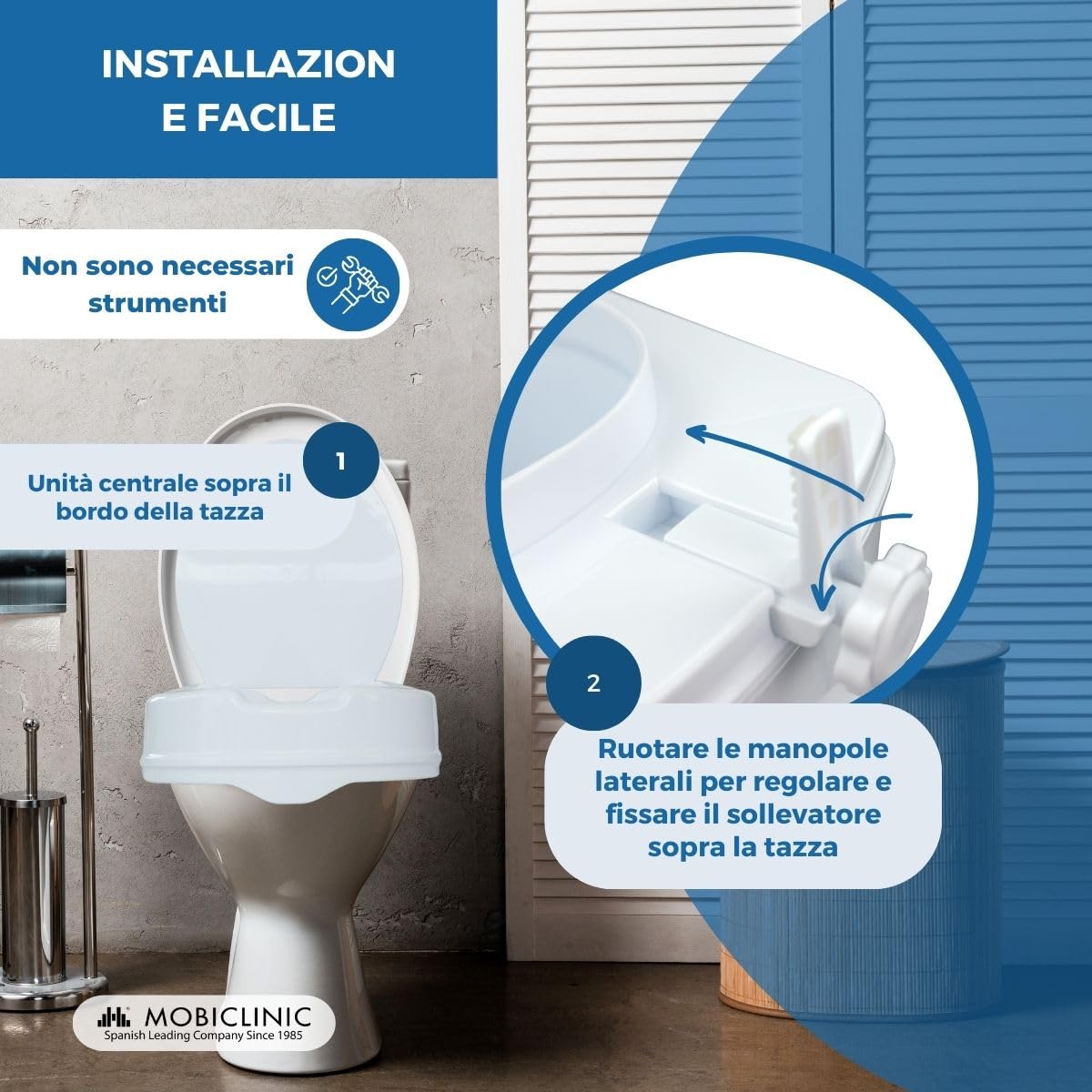 Mobiclinic®, Scaun de toaleta inaltat pentru varst