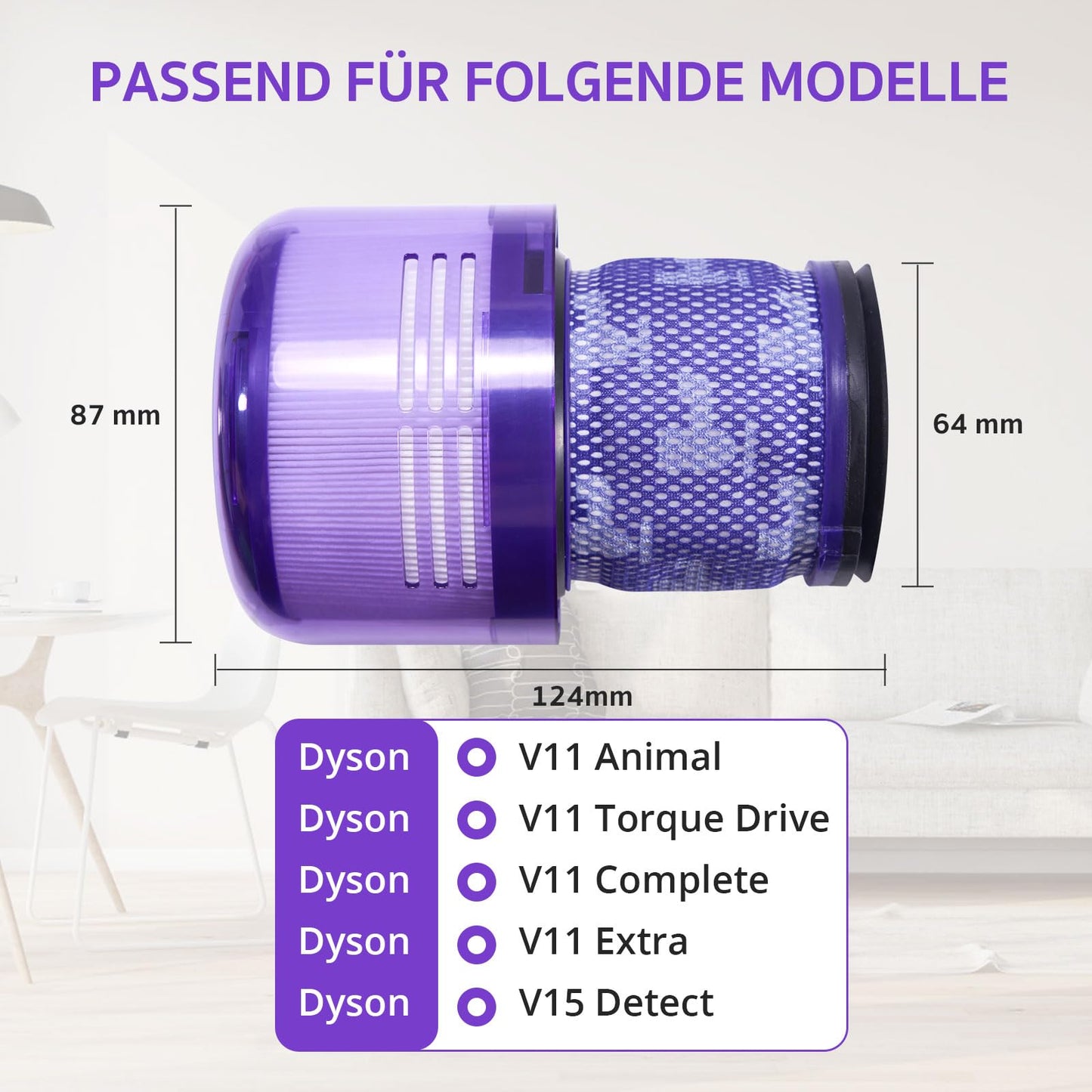 Filtru pentru Dyson V11, 1 pachet de filtru pentru Dyson V15 V11