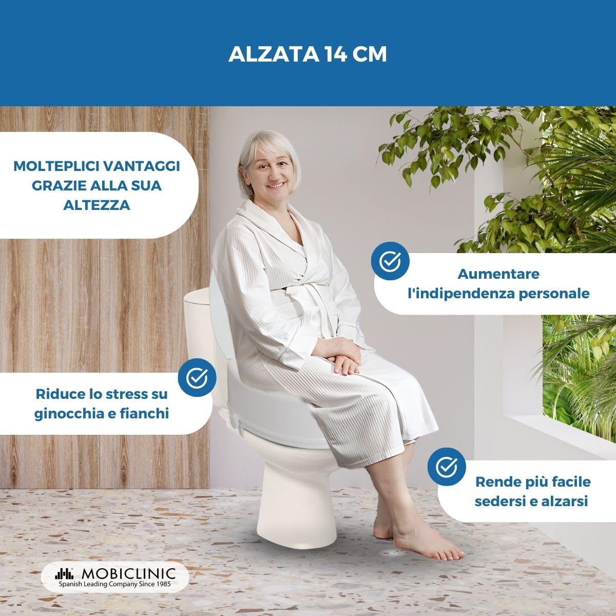 Mobiclinic, Scaun Toaleta Ridicat pentru Batrani,