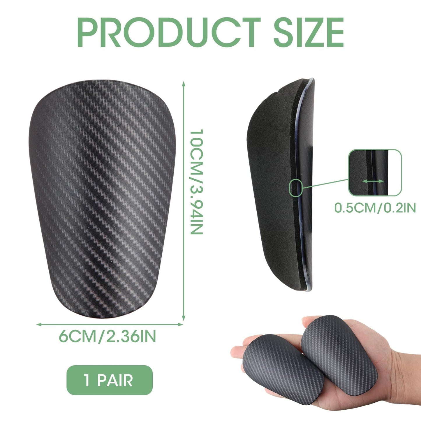 Mini aparatori de tibie pentru fotbal, gri foarte inchis, protectie