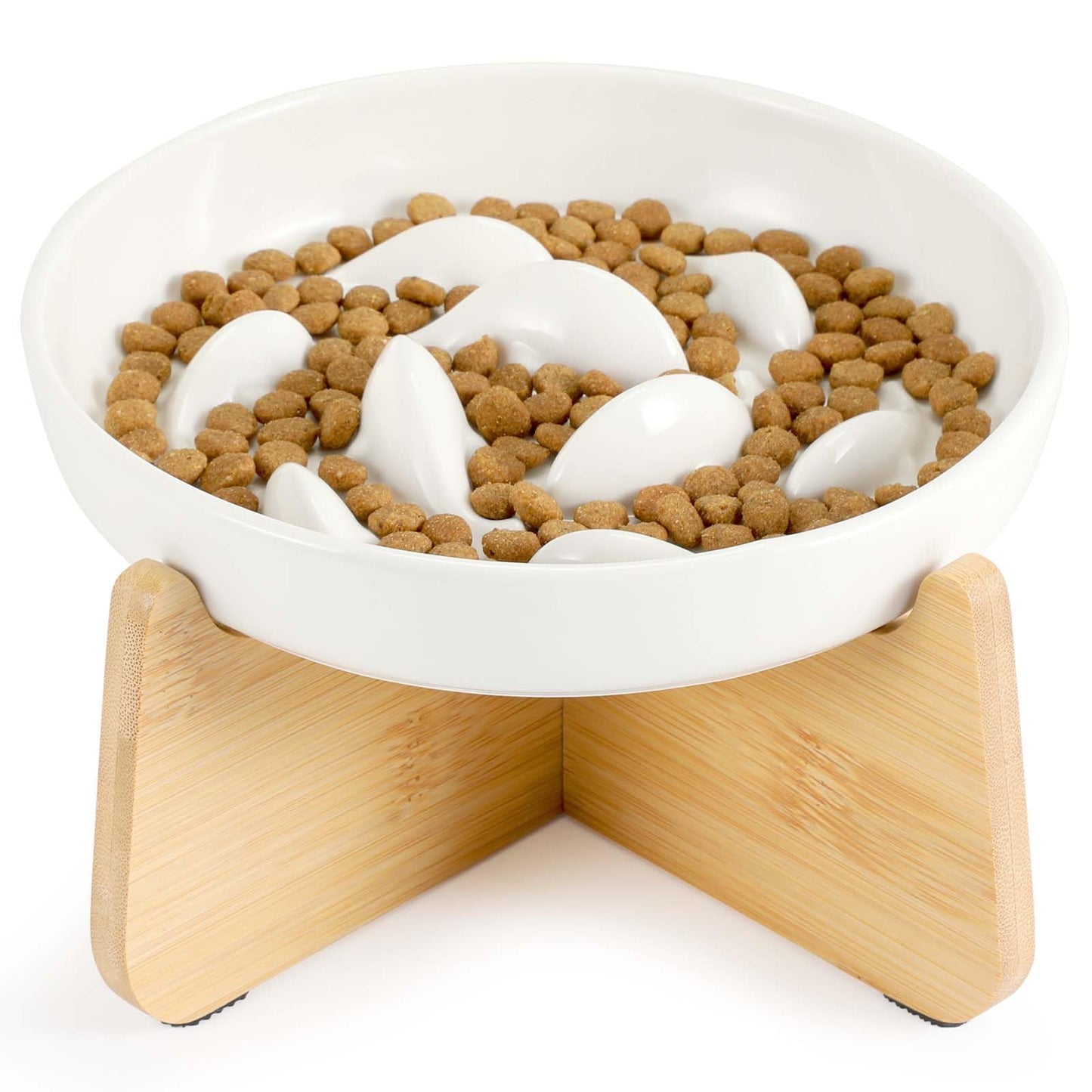 IDOGCHEW Bol ceramic anti-inghitire pentru pisici, ridicat, pentru hrana umeda,