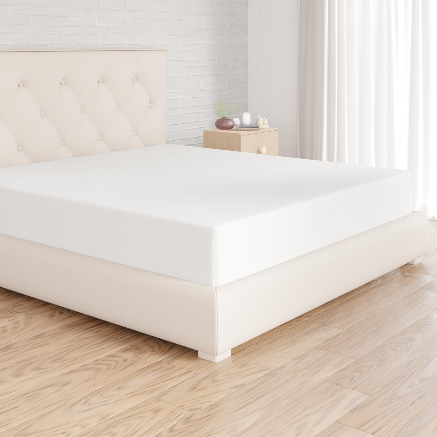 Cearsaf cu elastic Amazon Basics, 180 x 200 x 30