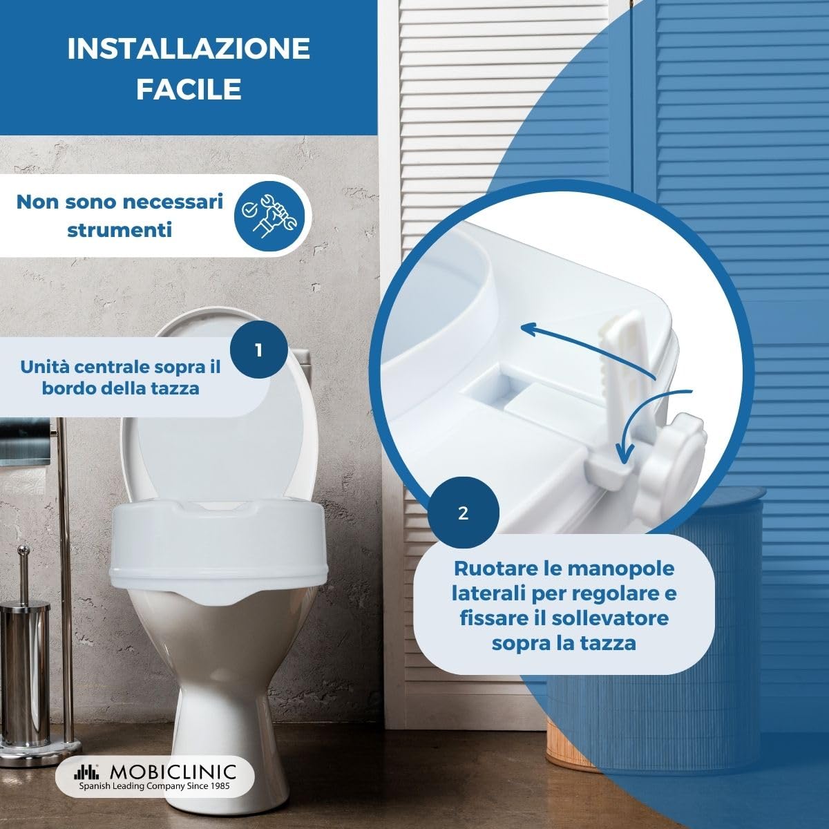 Mobiclinic, Scaun Toaleta Ridicat pentru Batrani,
