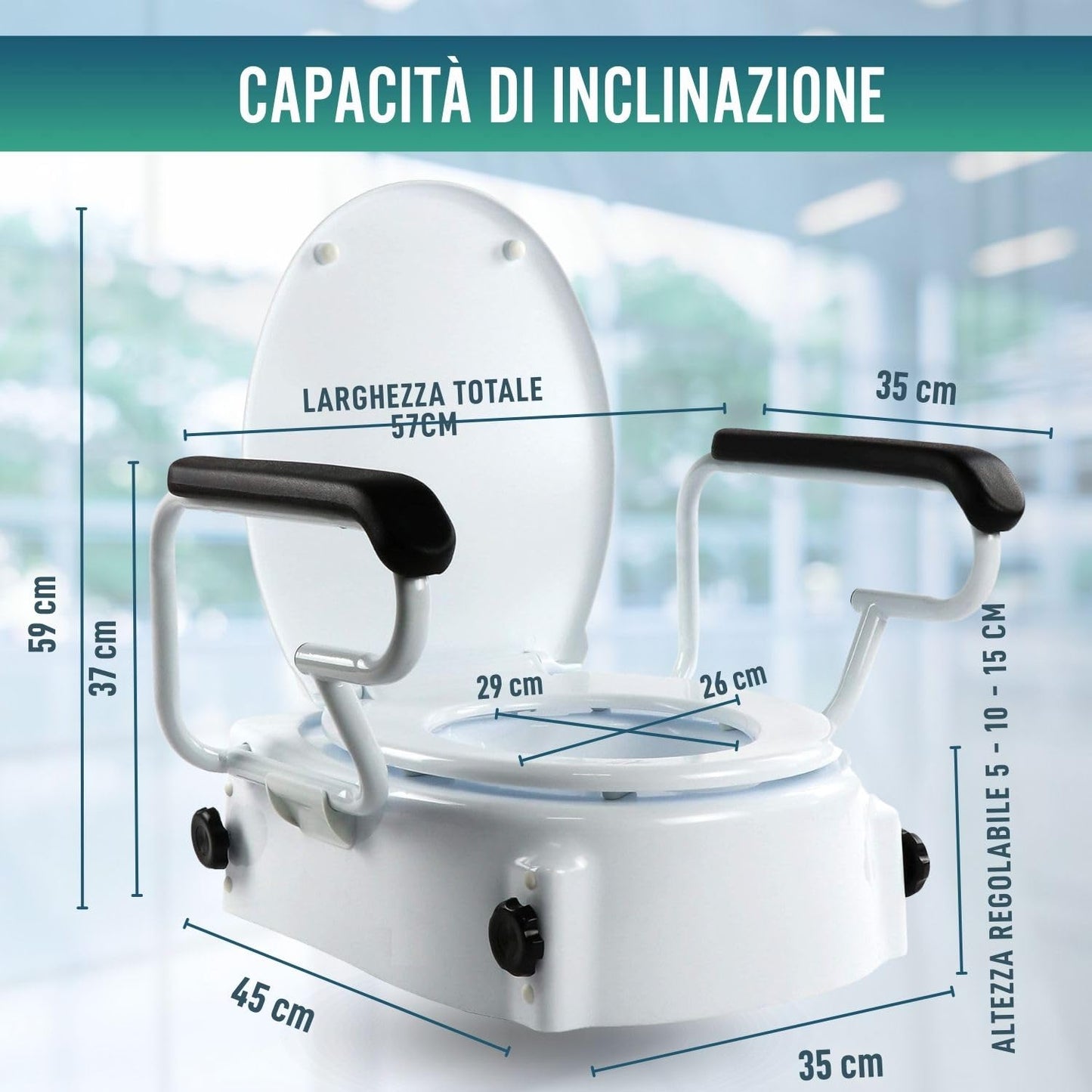 inaltator pentru scaun de toaleta inclinabil OrtoP