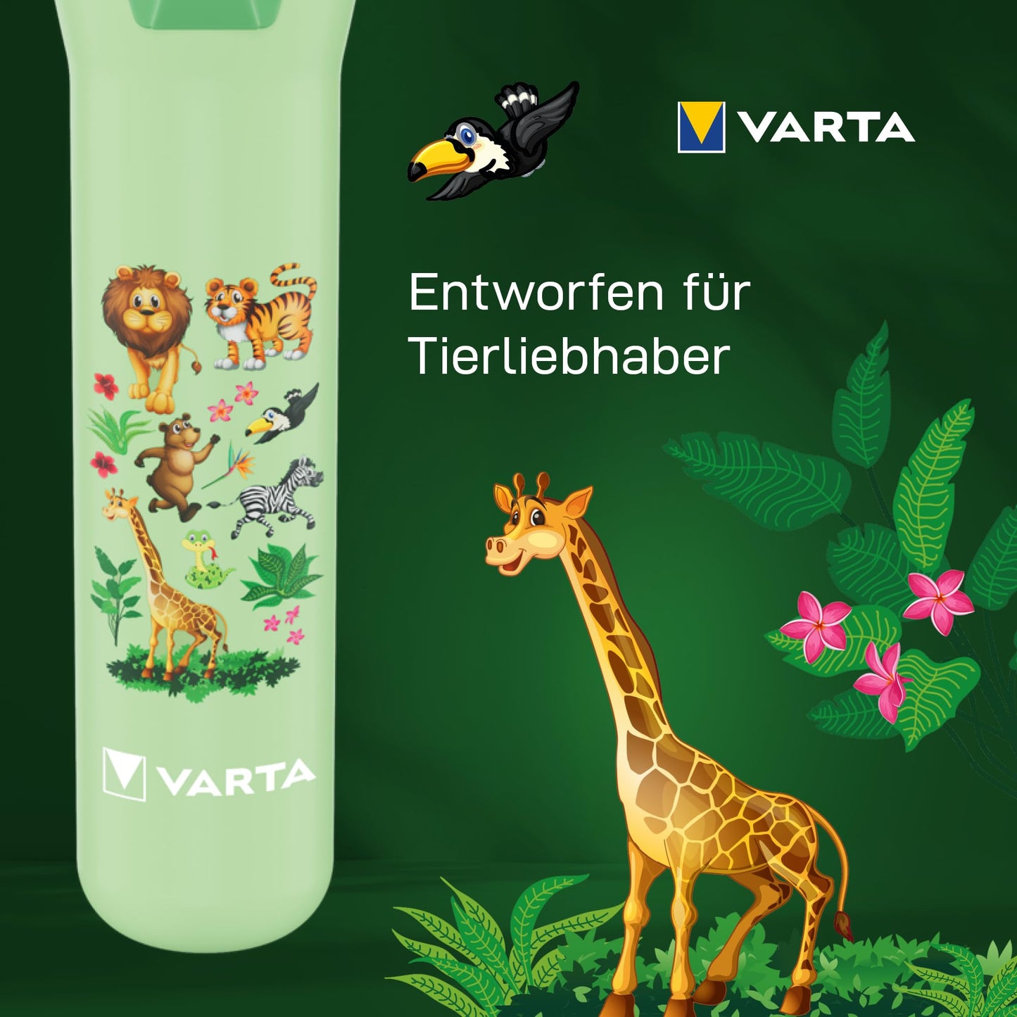 Lanterna Varta pentru copii, inclusiv 2 baterii AA, lumina pentru