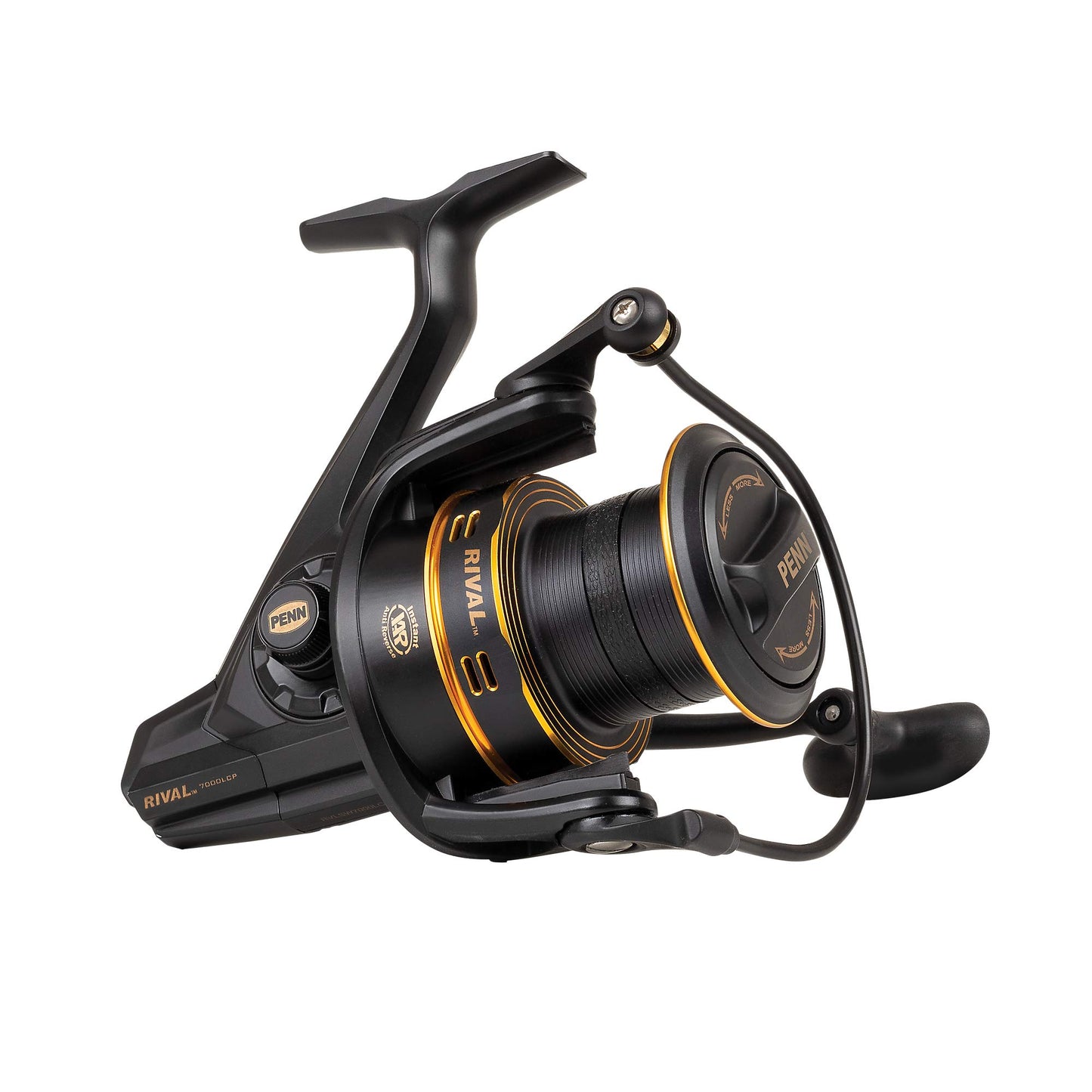 Mulineta de spinning PENN Rival Longcast Gold, pescuit maritim, usoara,