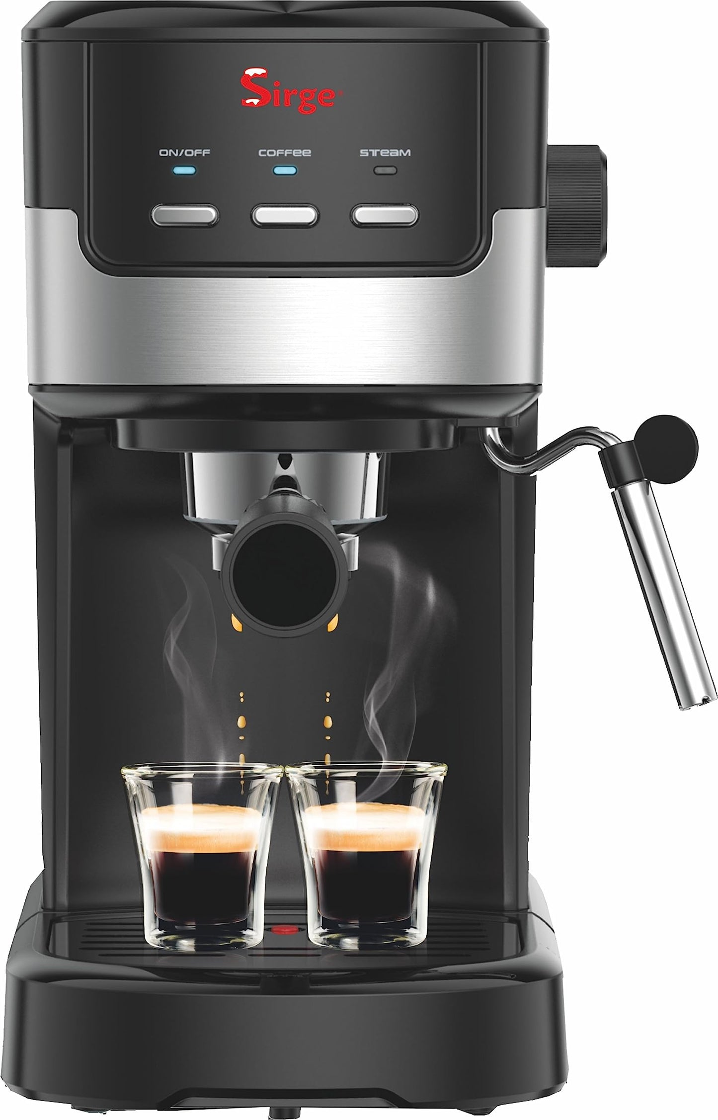 Aparat Espresso si Cappuccino Sirge CREMAEXPRESSO+ cu 2 filtre, 1100 W, 15