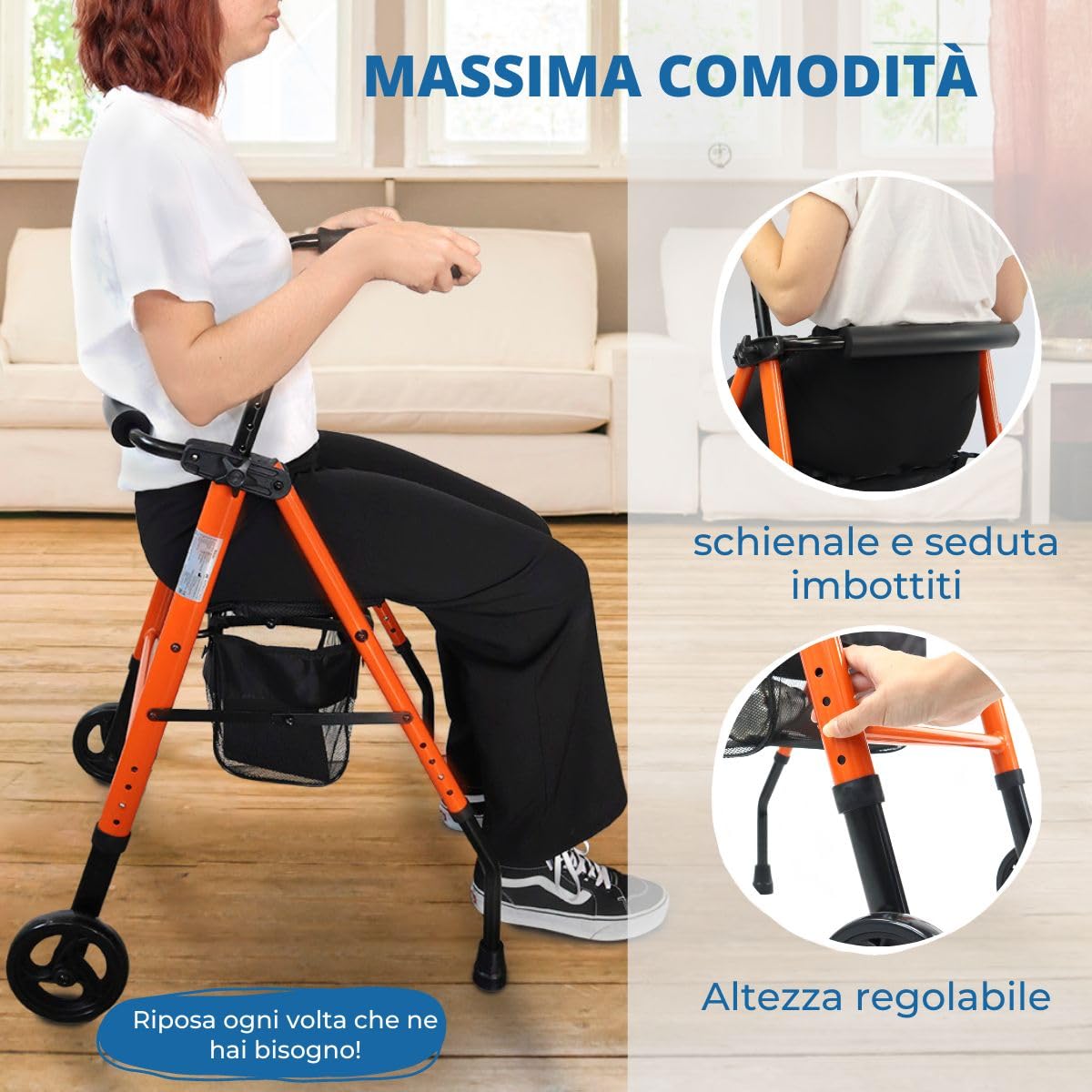 Mobiclinic®, Walker pentru batrani, negru, marca e
