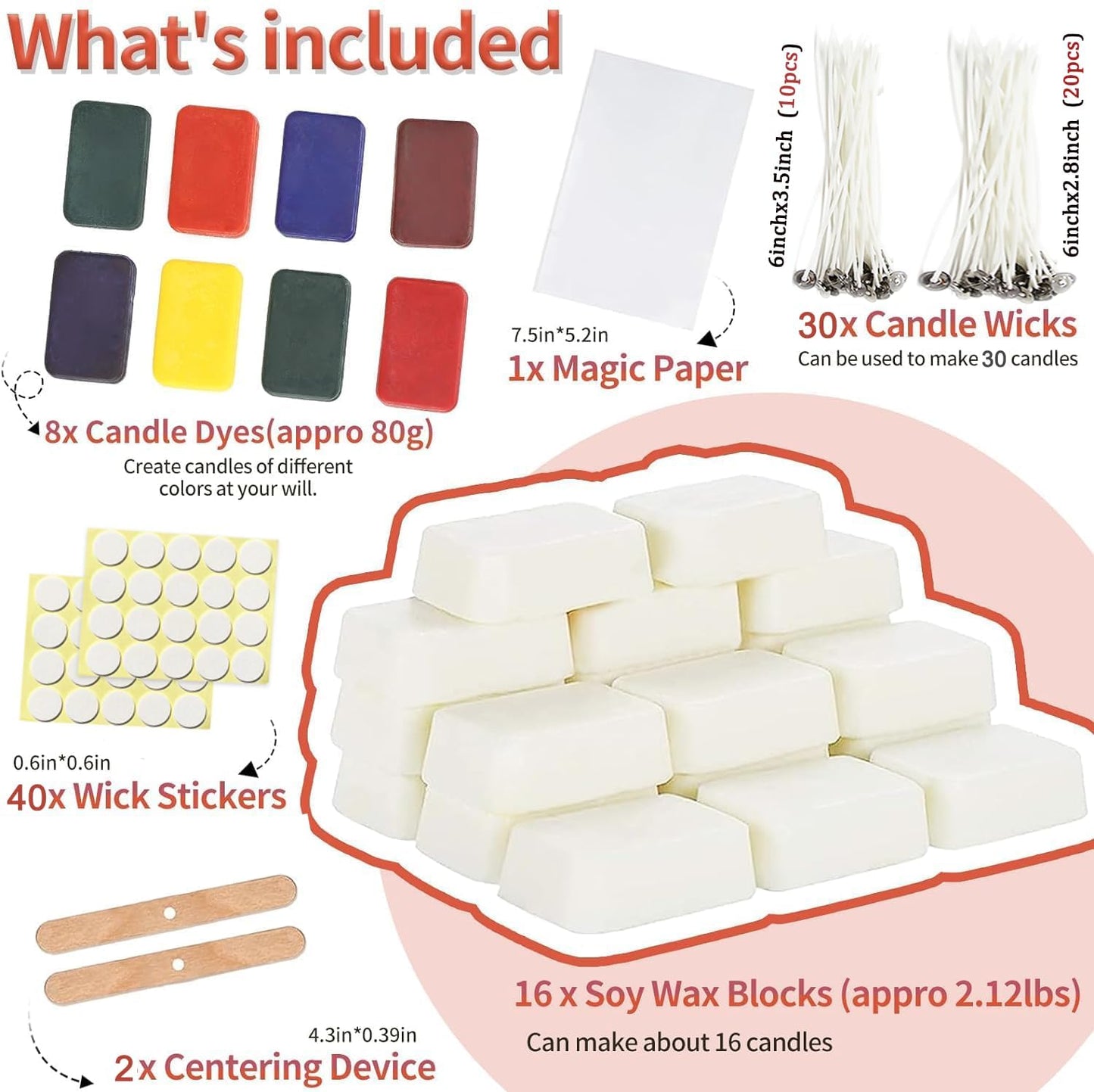 Kit DIY pentru confectionarea lumanarilor ETUOLIFE, pentru adulti, ceara de