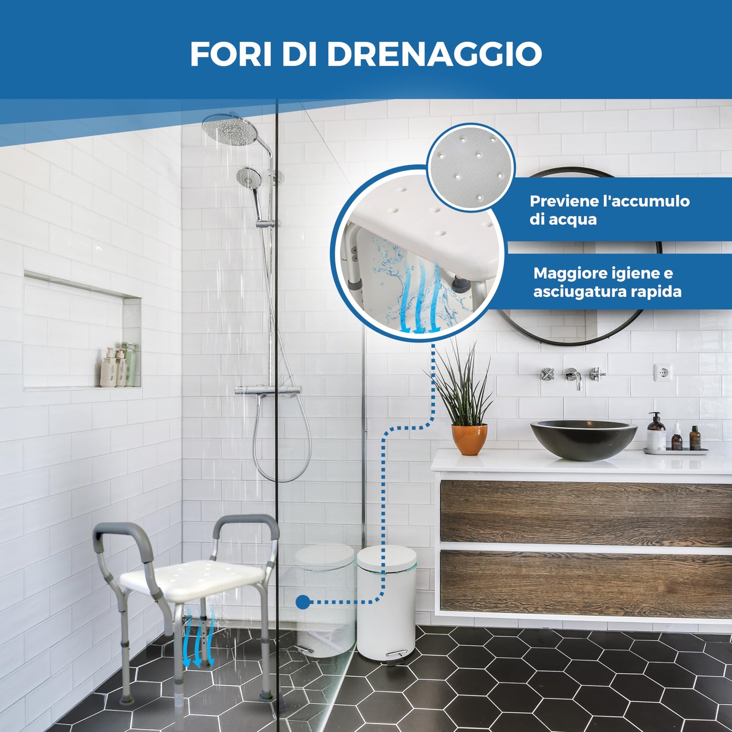 Mobiclinic, Scaun de dus, Acueducto, Marca europea
