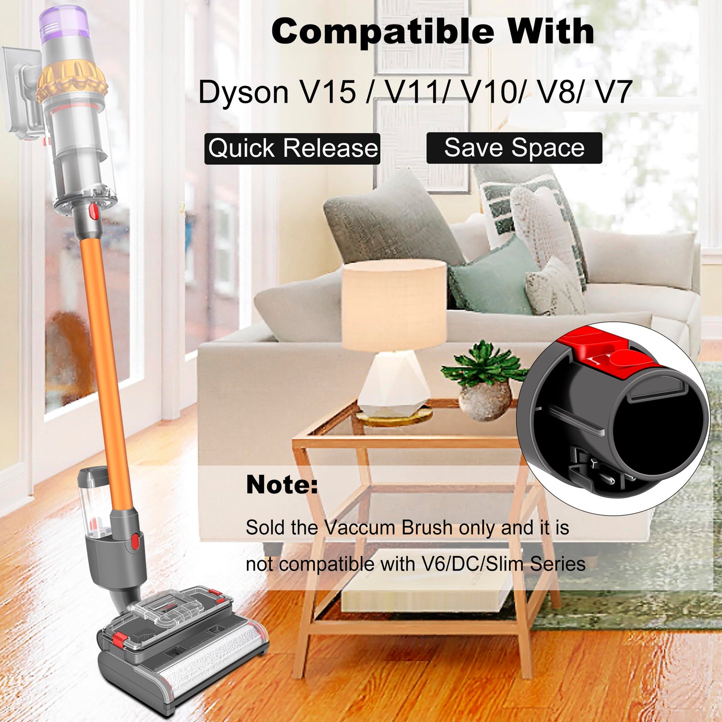 Perie pentru mop Italdos compatibilă pentru Dyson V7 V8 V10 V11 V15