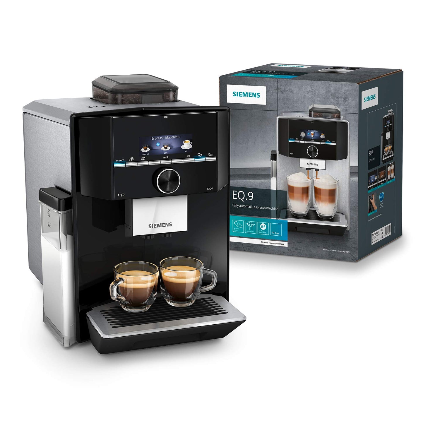 Aparat de cafea complet automat Siemens EQ.9 s300 TI923509DE, 10 profiluri individuale